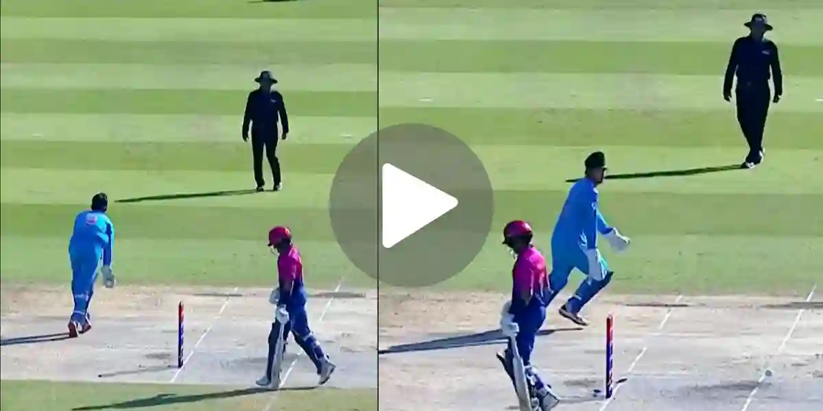 [Watch] India Keeper Mimics MS Dhoni's No-Look Throw vs UAE In U19 Asia Cup 2024